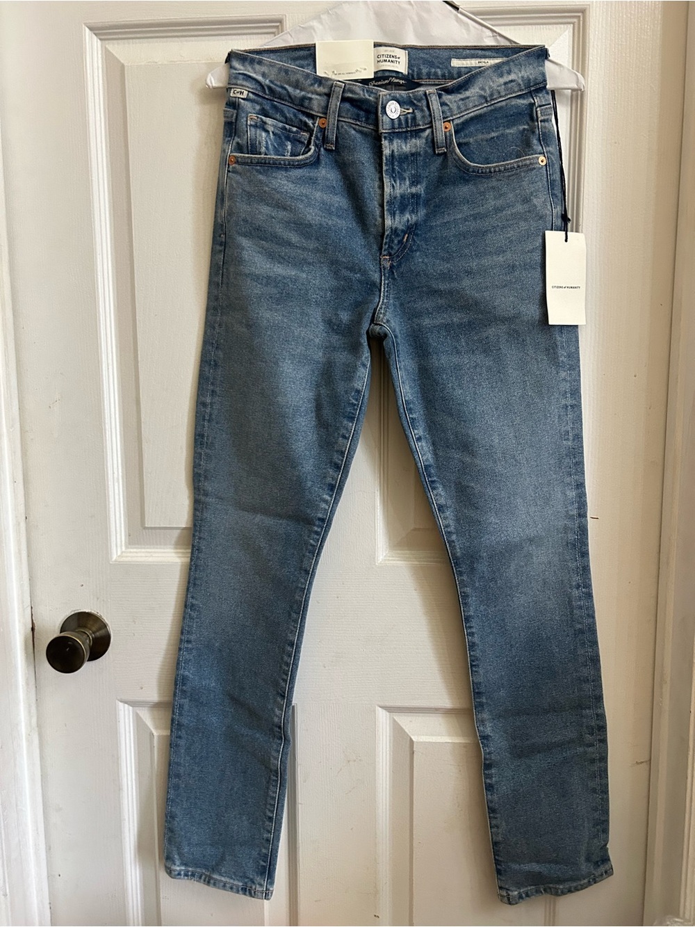 Citizens Of Humanity Slim Straight Jeans in Medium Blue sz 24